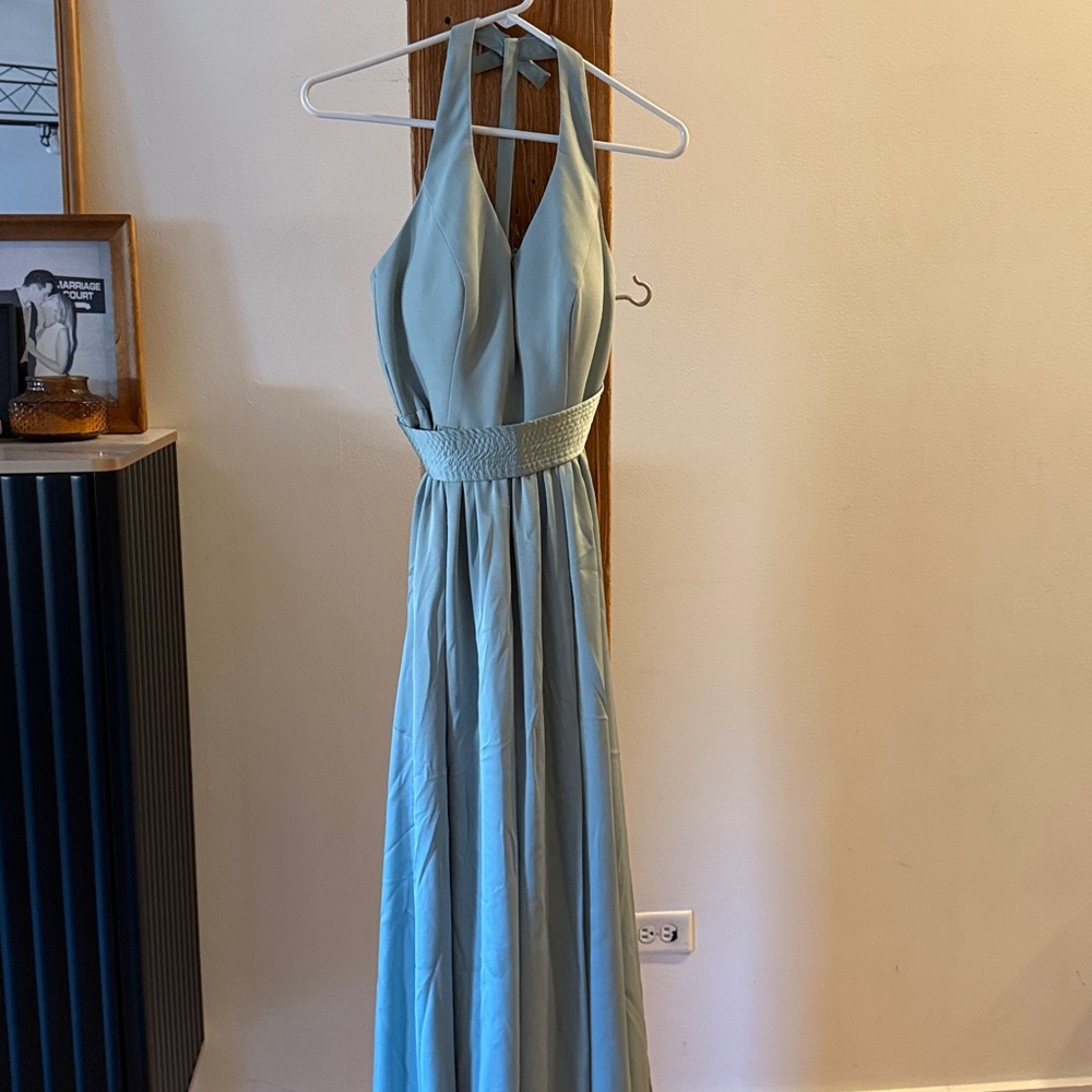 White by Vera Wang Dusty Sage Green Dress